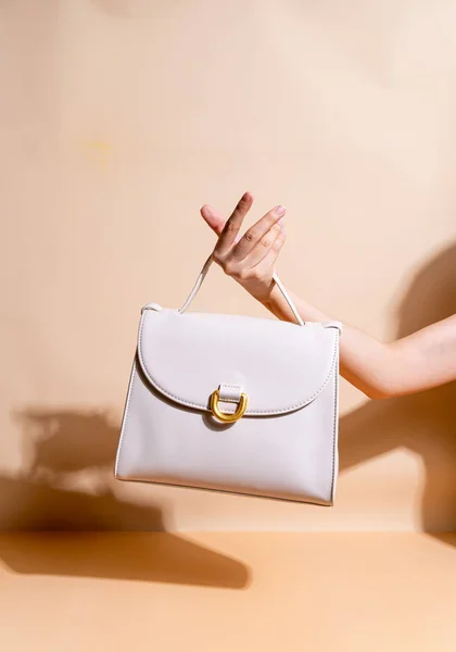 Woman leather fashion bag — Stock Photo, Image