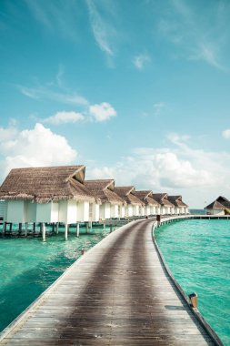 plaj ve deniz ile tropikal Maldivler tatil otel ve ada