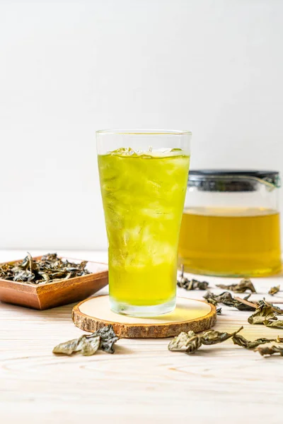 Té verde japonés helado — Foto de Stock