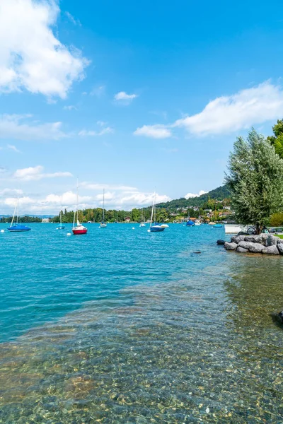 stock image Thun lake with mountain in Switzerland