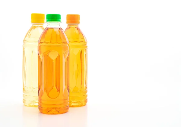 Bottle of ice tea and green tea on white background — Stock Photo, Image