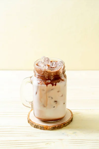 Iced chocolate milkshake drink — Stock Photo, Image