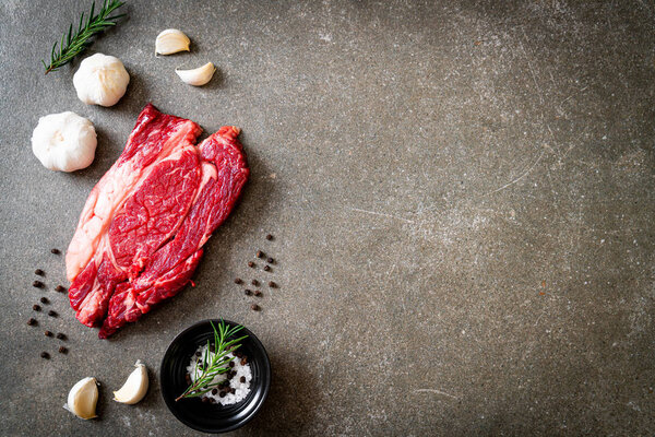 fresh raw beef steak