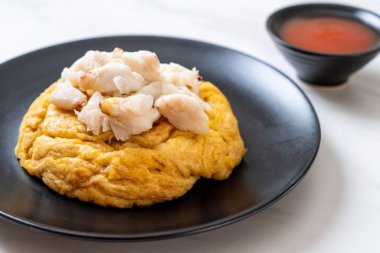 Yengeç etli omlet