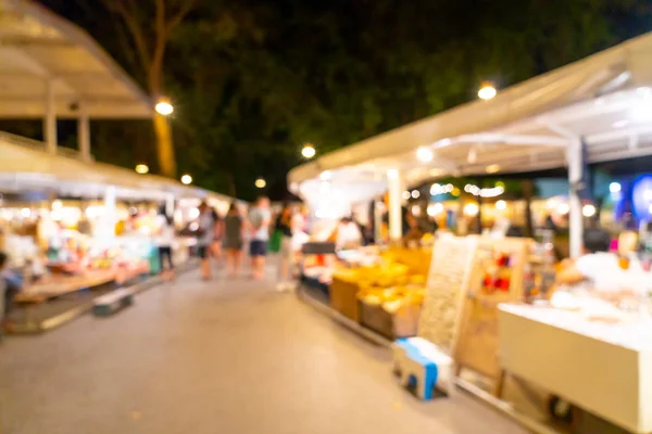 Abstract blur and defocused night street market — Stock Photo, Image