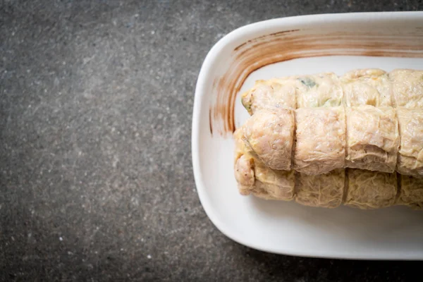 Rotolo di carne di granchio al vapore — Foto Stock