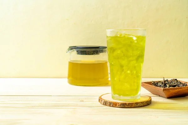 Iced Japanese green tea — Stock Photo, Image