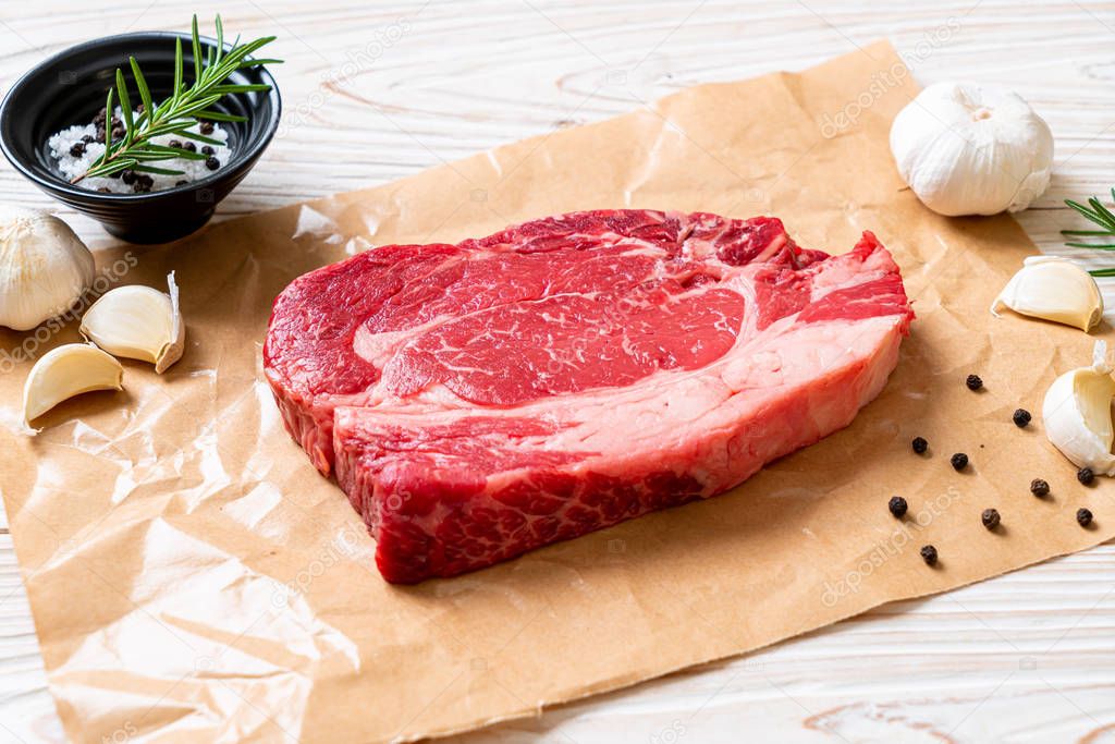 fresh raw beef steak