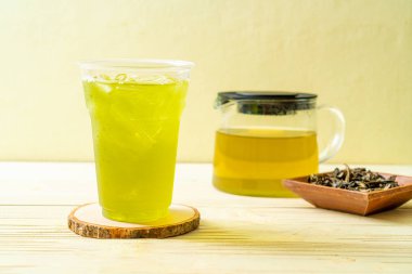 buzlu Japon yeşil çay