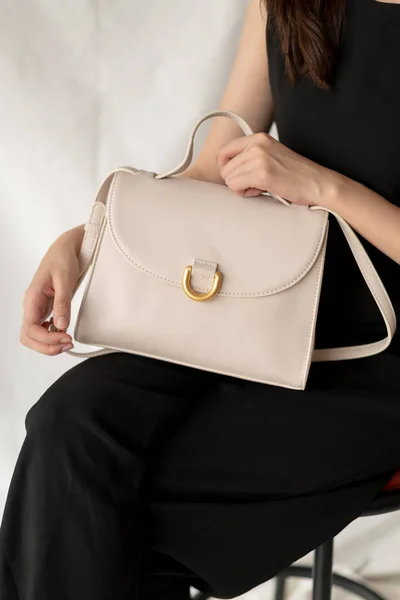 Woman leather fashion bag — Stock Photo, Image