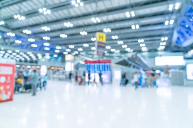 Soyut bulanıklık ve ufuk Havaalanı terminal iç 