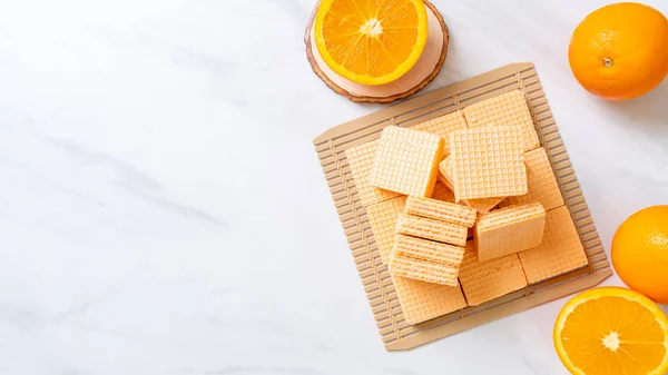 Oblea con crema de naranja —  Fotos de Stock