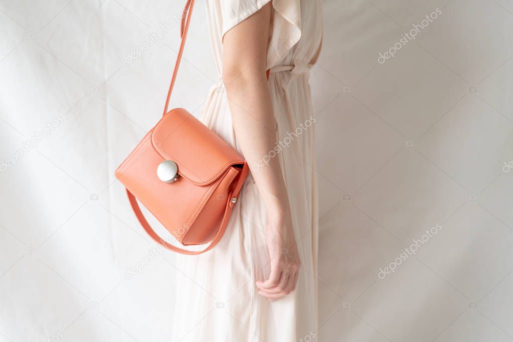 woman leather fashion bag