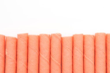 çilek krema lezzet ile bisküvi gofret sopa