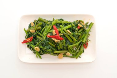 Kızarmış Çin sabah Glory veya su ıspanak