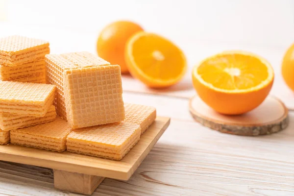 Oblea con crema de naranja —  Fotos de Stock