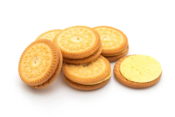 Cookies with butter vanilla cream — Stock Photo, Image