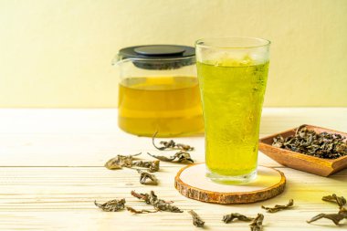 buzlu Japon yeşil çay