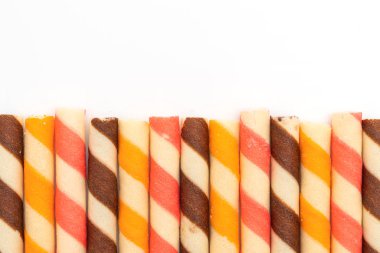 çikolata krema lezzet ile bisküvi gofret sopa