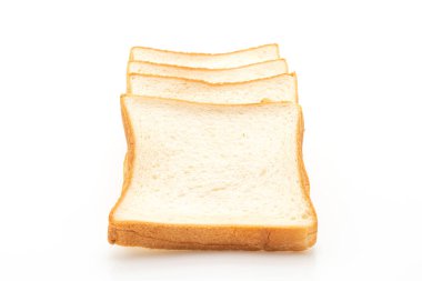 Ekmeği beyaz arkaplanda dilimler