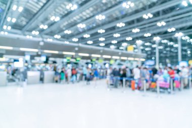 Soyut bulanıklık ve ufuk Havaalanı terminal iç 