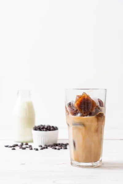 Coffee ice cubes with milk — Stock Photo, Image