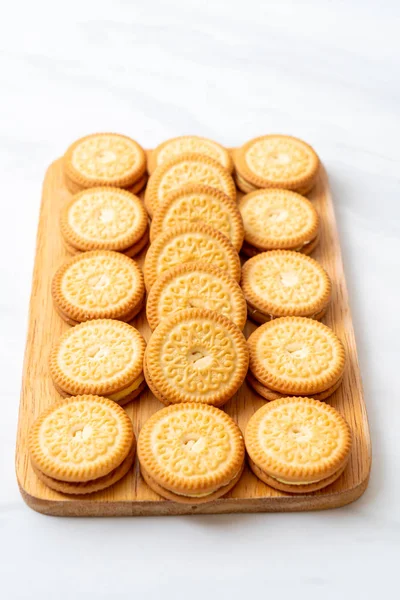 Biscoitos com manteiga creme — Fotografia de Stock