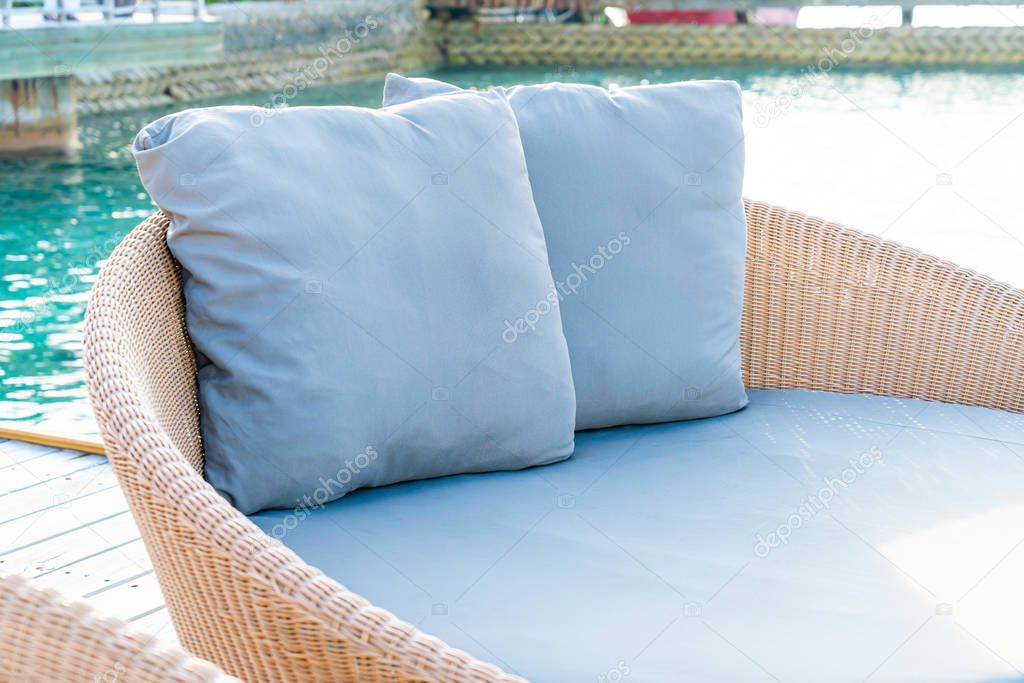 Pillow on sofa decoration outdoor patio 