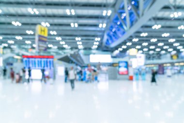 Soyut bulanıklık ve ufuk Havaalanı terminal iç 