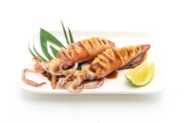 teriyaki soslu ızgara kalamar