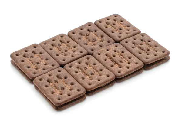 Chokladkakor med chokladkräm — Stockfoto