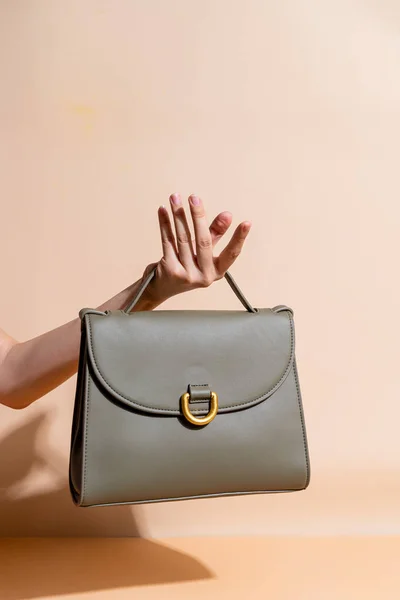 Woman leather fashion bag — Stock Photo, Image
