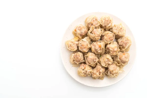 Pork dumplings with sauce — Stock Photo, Image