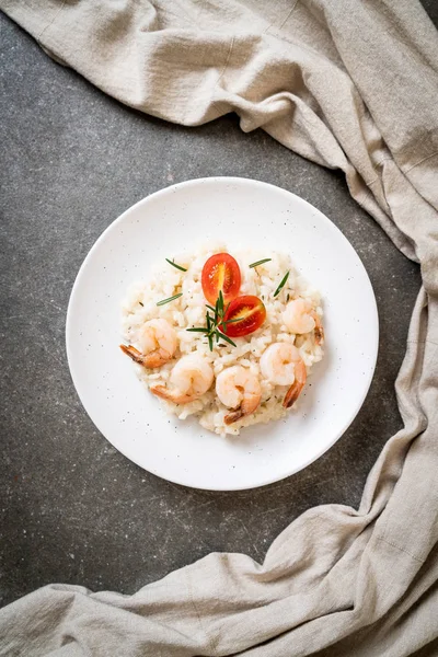 karides ile İtalyan risotto