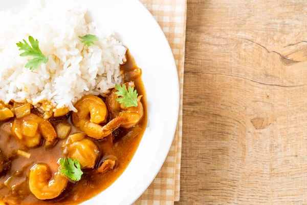 Pirinç Köri soslu karides