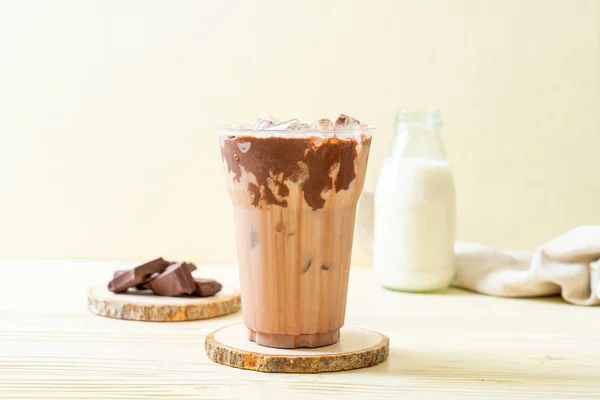 Iced chocolate milkshake drink — Stock Photo, Image