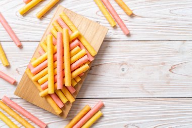 renkli gofret sopa rulo 