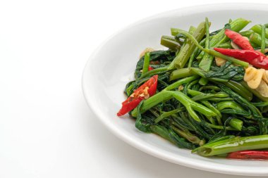 Kızarmış Çin sabah Glory veya su ıspanak