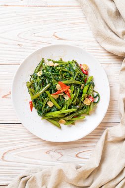 Kızarmış Çin sabah Glory veya su ıspanak