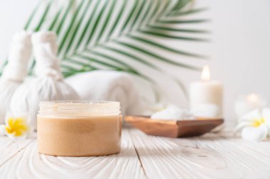 Spa uygulamaları üzerinde ahşap arka plan belirleme