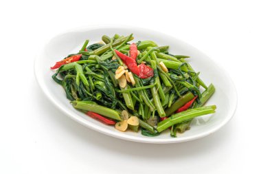 Kızarmış Çin sabah Glory veya su ıspanak