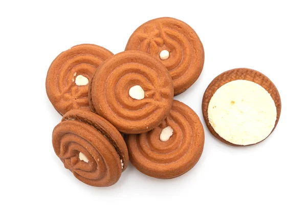Шоколадне печиво з вершками — стокове фото