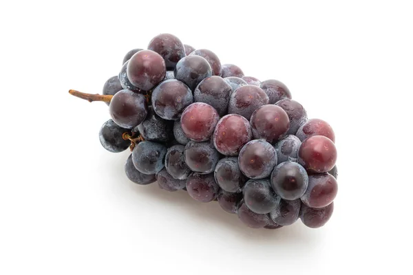 Raisins noirs frais sur fond blanc — Photo