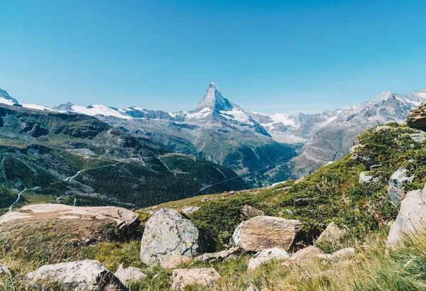 Vistas del pico Matterhorn en Zermatt, Suiza . — Foto de Stock