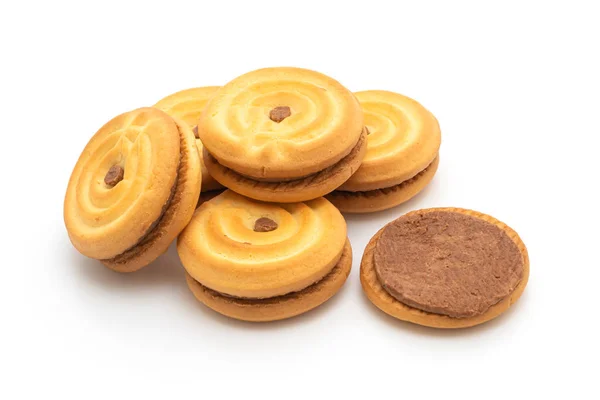 Cookies met chocolade crème — Stockfoto