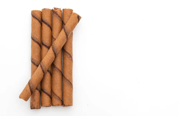 Rolo de chocolate wafer stick — Fotografia de Stock