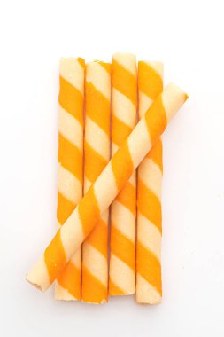 portakal kreması lezzet ile bisküvi gofret sopa