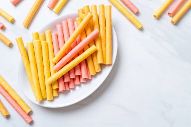 renkli gofret sopa rulo 