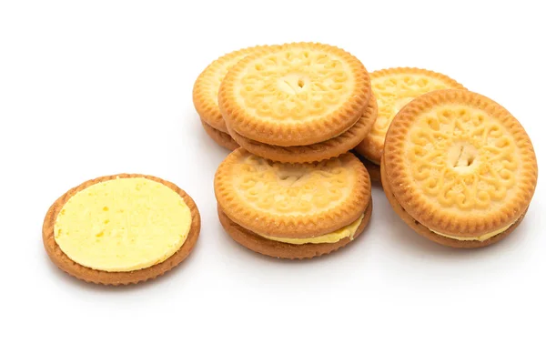 Koekjes met boter vanille crème — Stockfoto