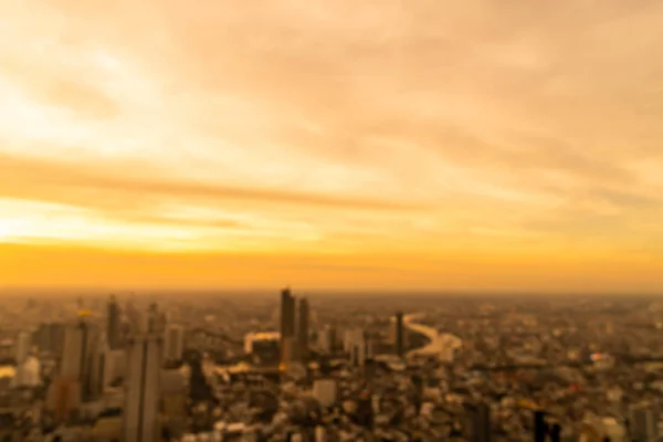 Abstract Blur Bangkok stadsgezicht in Thailand met Sunset Sky — Stockfoto